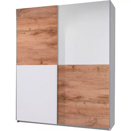 UNICORN Wardrobe modern white oak brown gray Width 170 cm Depth 59 cm Height 195 cm