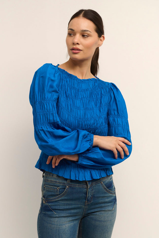 UNICORN Women's blue long-sleeved blouse xs s m l xl xxl xxxl