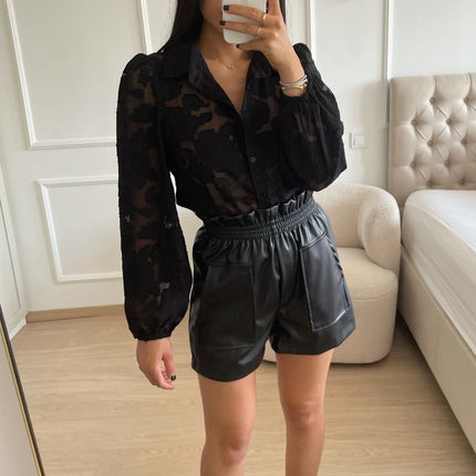 UNICORN Women's leather shorts black s m l
