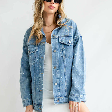 Dames jas blauw s m l