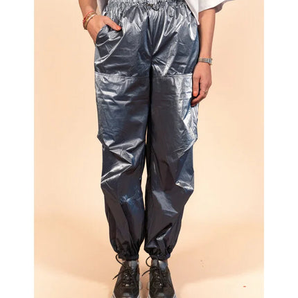 UNICORN Women's pants metallic blue xs s m l