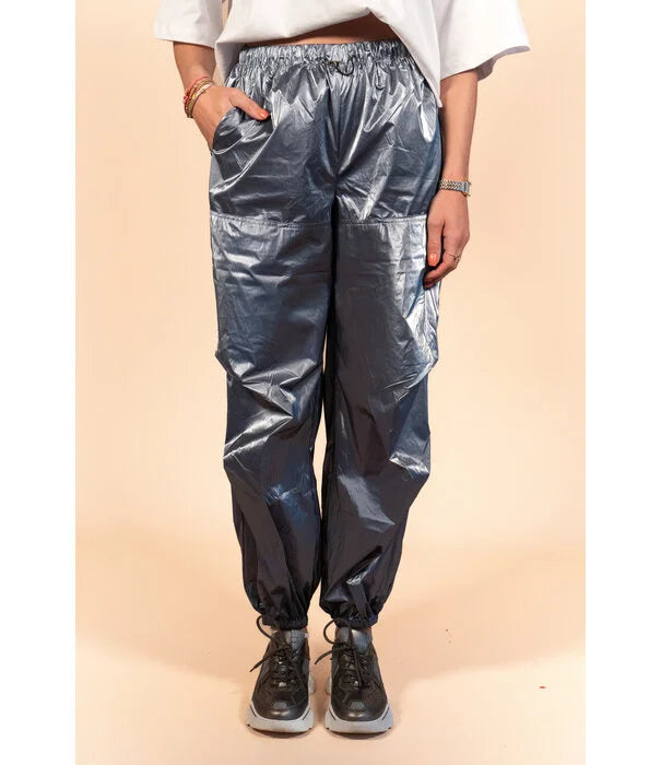 UNICORN Women's pants metallic blue xs s m l