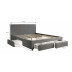 UNICORN Double Bed Suente - Black - 160x200 cm