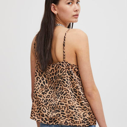 UNICORN Women's shirt top leopard print brown black xs s m l xl