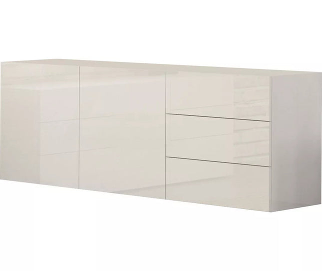 UNICORN Sideboard wall unit modern high-gloss white Width 170 cm Depth 40 cm Height 61 cm