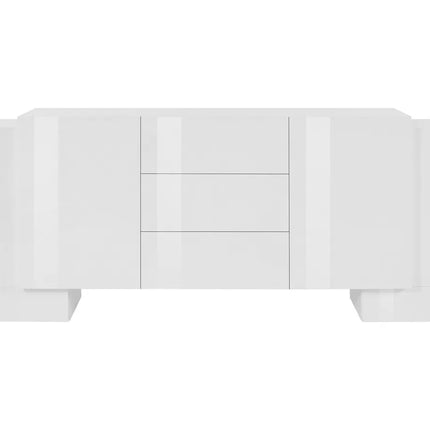 UNICORN Sideboard wall unit modern high-gloss white Width 210 cm Depth 40 cm Height 85 cm