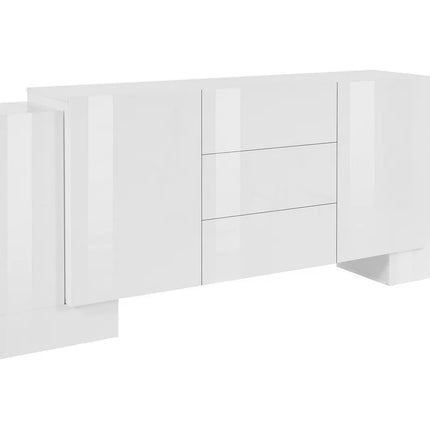 UNICORN Sideboard wall unit modern high-gloss white Width 210 cm Depth 40 cm Height 85 cm