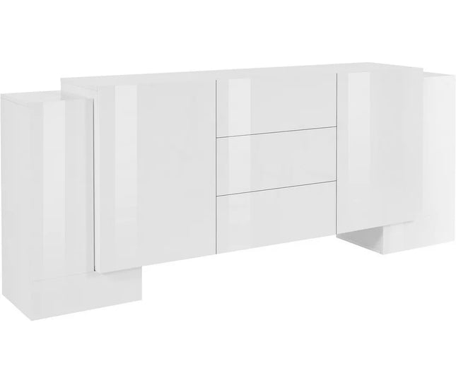 UNICORN Sideboard wall unit modern high-gloss white Width 210 cm Depth 40 cm Height 85 cm