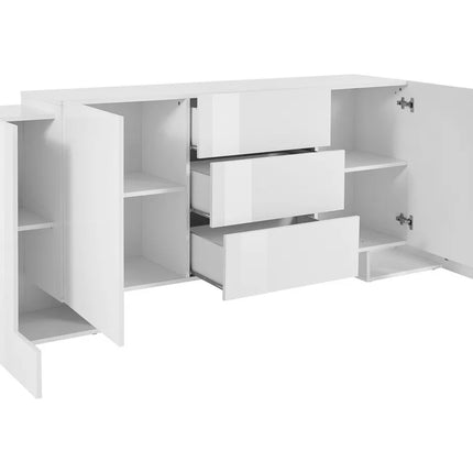 UNICORN Sideboard wall unit modern high-gloss white Width 210 cm Depth 40 cm Height 85 cm