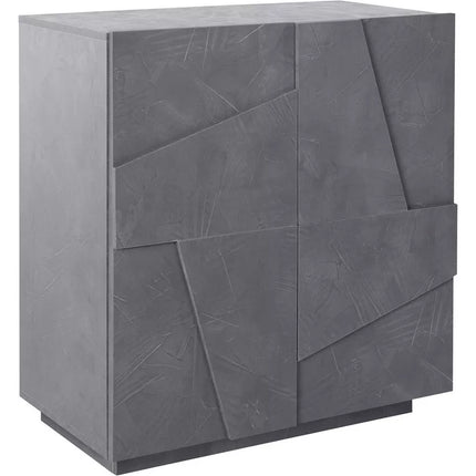 UNICORN Sideboard wall unit modern gray high-gloss white dark gray Width 80 cm Depth 44 cm Height 86 cm