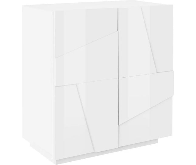 UNICORN Sideboard wall unit modern gray high-gloss white dark gray Width 80 cm Depth 44 cm Height 86 cm