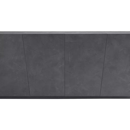 UNICORN Sideboard wall unit modern cement look gray high-gloss white Width 200 cm Depth 43 Height 86 cm