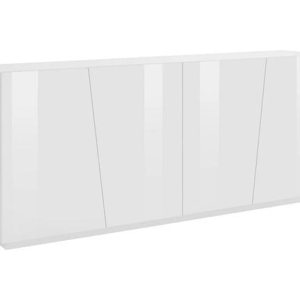 UNICORN Sideboard wall unit modern cement look gray high-gloss white Width 200 cm Depth 43 Height 86 cm