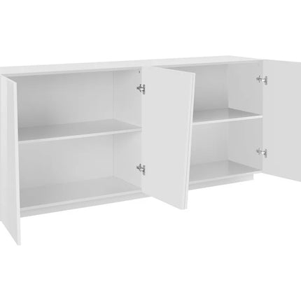 UNICORN Sideboard wall unit modern cement look gray high-gloss white Width 200 cm Depth 43 Height 86 cm