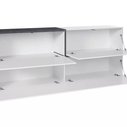 UNICORN Sideboard wall unit modern high-gloss white Width 210 cm Depth 40 cm Height 86 cm