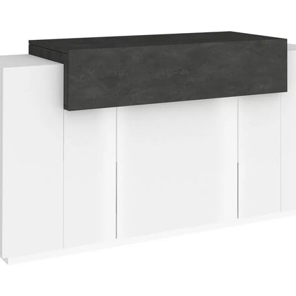 UNICORN Sideboard wall unit modern white brown black Width 140 cm Depth 45 cm Height 86 cm