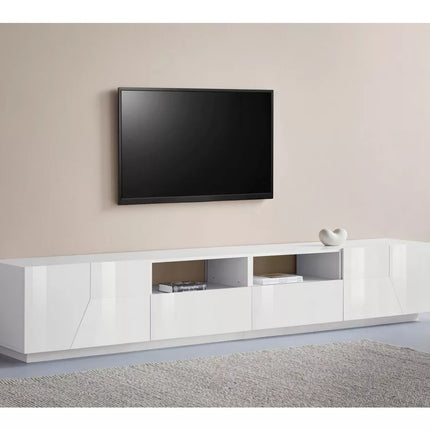 UNICORN TV furniture wall unit modern dark gray white brown Width 260 cm Depth 43 cm Height 46 cm