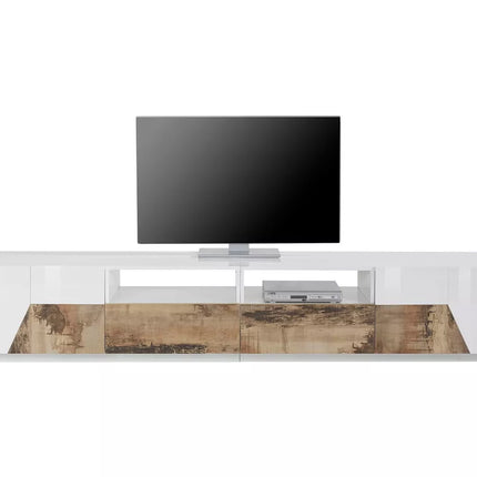 UNICORN TV furniture wall unit modern dark gray white brown Width 260 cm Depth 43 cm Height 46 cm