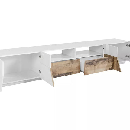 UNICORN TV furniture wall unit modern dark gray white brown Width 260 cm Depth 43 cm Height 46 cm