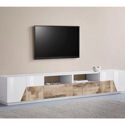 UNICORN TV furniture wall unit modern dark gray white brown Width 260 cm Depth 43 cm Height 46 cm