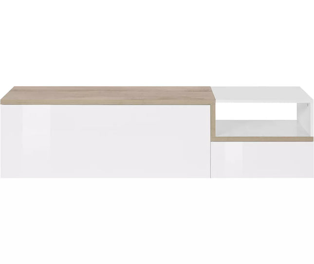 UNICORN TV cabinet wall unit high-gloss white 160x40x46 cm