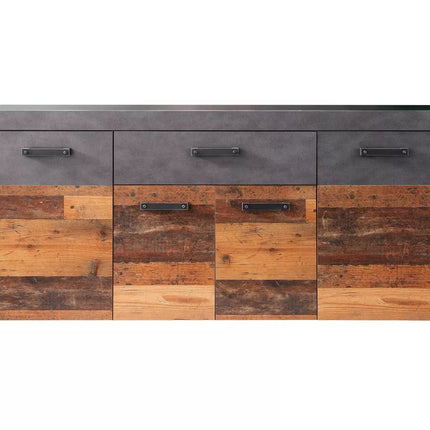 UNICORN Dresser wall unit rural modern brown graphite gray Width 178 Depth 40 cm Height 77 cm