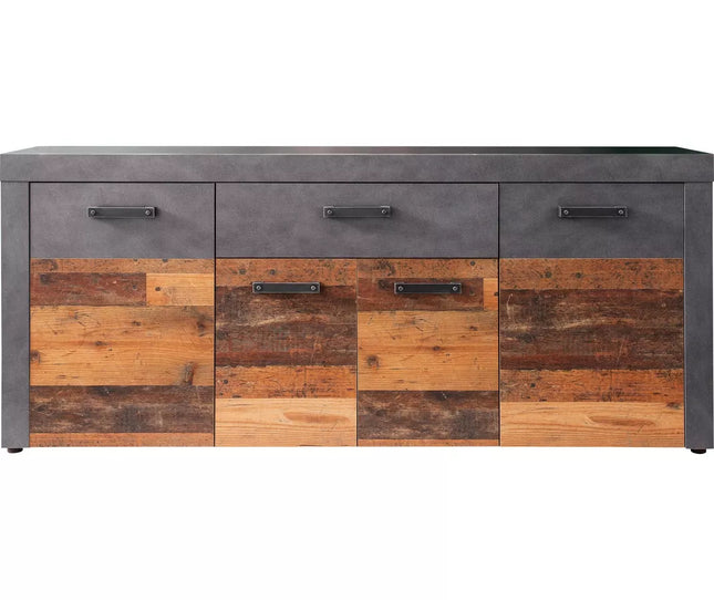 UNICORN Dresser wall unit rural modern brown graphite gray Width 178 Depth 40 cm Height 77 cm