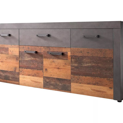 UNICORN Dresser wall unit rural modern brown graphite gray Width 178 Depth 40 cm Height 77 cm