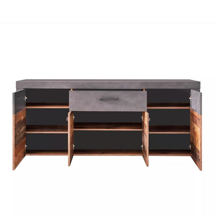 UNICORN Dresser wall unit rural modern brown graphite gray Width 178 Depth 40 cm Height 77 cm