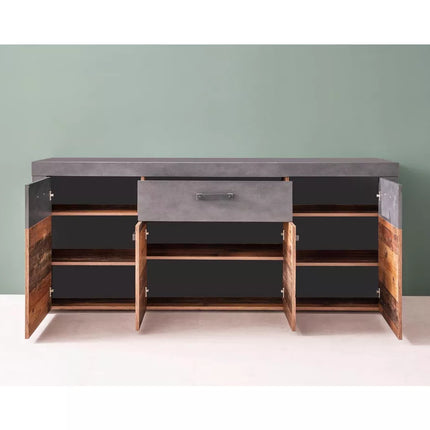 UNICORN Dresser wall unit rural modern brown graphite gray Width 178 Depth 40 cm Height 77 cm