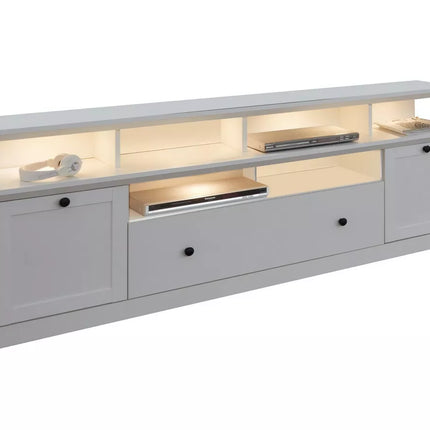 UNICORN TV furniture wall unit white with mood lighting Width 177 cm Depth 41 cm Height 65 cm