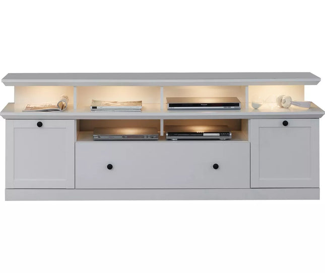 UNICORN TV furniture wall unit white with mood lighting Width 177 cm Depth 41 cm Height 65 cm