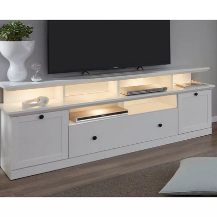 UNICORN TV furniture wall unit white with mood lighting Width 177 cm Depth 41 cm Height 65 cm