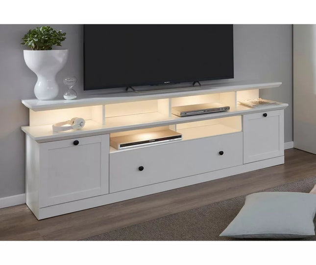 UNICORN TV furniture wall unit white with mood lighting Width 177 cm Depth 41 cm Height 65 cm