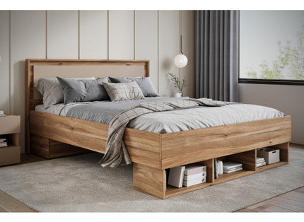 UNICORN Double Bed Innocent - Oak - 160x200 cm