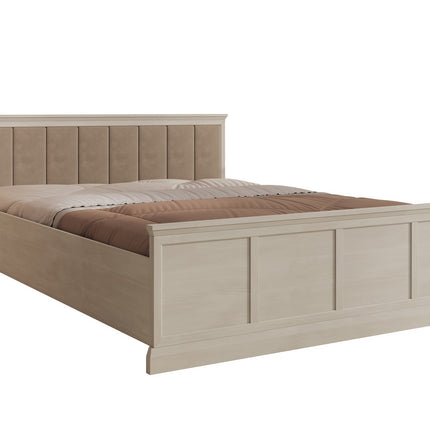 UNICORN Leroy Double Bed - White Oak - 160x200 cm