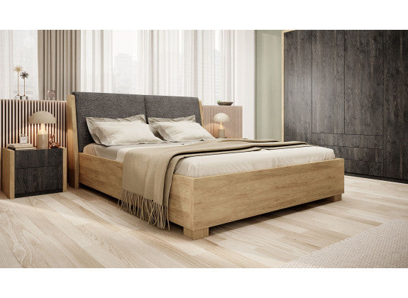 UNICORN Mendi Double Bed - Oak - 160x200 cm