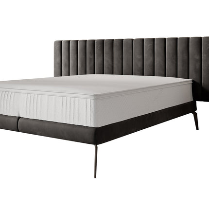 UNICORN Mojito Double Bed - Black - Velvet - 160x200 cm