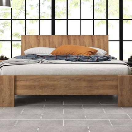 UNICORN Monaco Double Bed - Oak - 160x200 cm