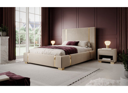 UNICORN Double Bed Ofelia - Beige - 160x200 cm