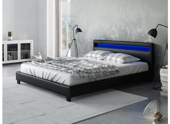 UNICORN Paris Double Bed - Black - 160x200 cm