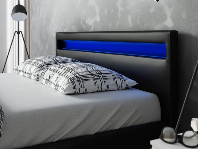 UNICORN Paris Double Bed - Black - 160x200 cm
