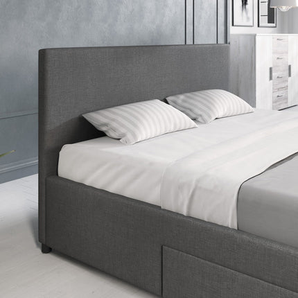 UNICORN Double Bed Suente - Gray - 160x200 cm