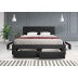 UNICORN Double Bed Suente - Black - 160x200 cm