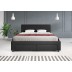 UNICORN Double Bed Suente - Black - 160x200 cm
