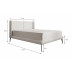 UNICORN Taisoon Double Bed - White - Teddy Fabric - 160x200 cm
