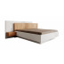 UNICORN Double Bed Three - White - Oak - 160x200 cm