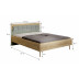 UNICORN Wally Double Bed - Light Oak - Green - 160x200 cm
