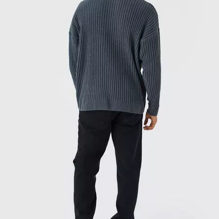 UNICORN Men's sweater ribbed dark gray xs s m l xl