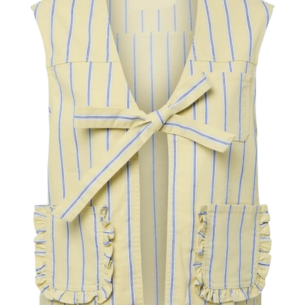 Billo denim tie vest french vanilla